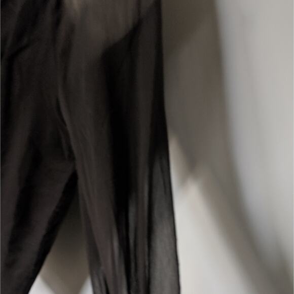 Women's H&M Semi Sheer Smocked Neck Dress Small Holiday Cocktail Formal Party - Picture 6 of 6